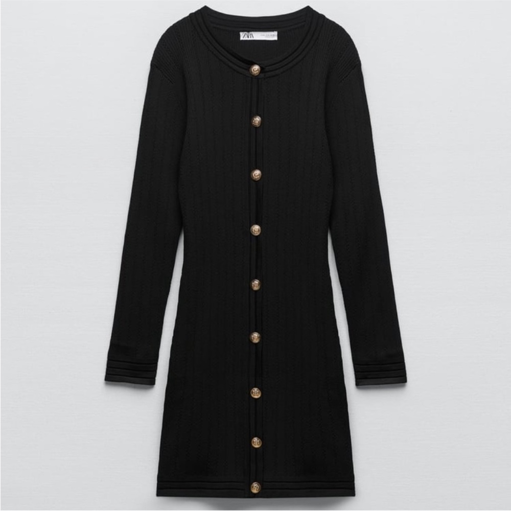 Zara Gold Button Down Dress